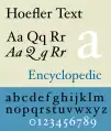 Schriftbeispiel für Hoefler Text