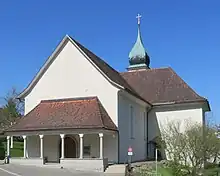 Aussenansicht vorne Wallfahrtskirche Heiligkreuz (St. Gallen)