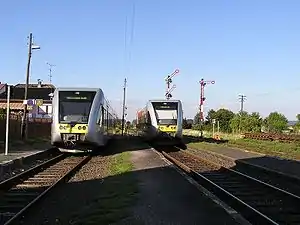 Bahnsteige im Bahnhof Beienheim