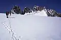 Howser Spires vom Gletscher aus gesehen