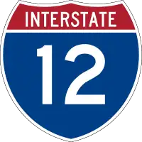 Straßenschild der I-12