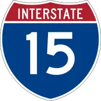 Straßenschild der I-15