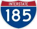 Straßenschild der I-185