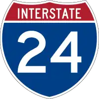 Straßenschild der I-24