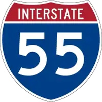 Straßenschild der I-55