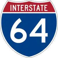 Straßenschild der I-64