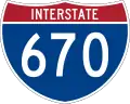 Straßenschild der I-670