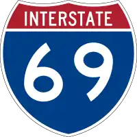 Straßenschild der I-69