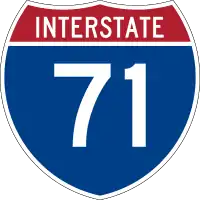 Straßenschild der I-71