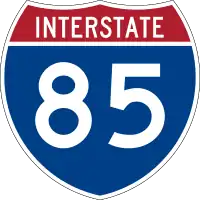 Straßenschild der I-85