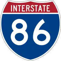 Straßenschild der I-86