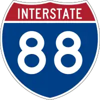 Straßenschild der I-88