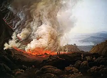 Ausbruch des Vesuv im Dezember 1820, Johan Christian Clausen Dahl (1824)