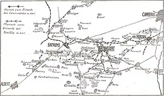 Anmarsch des Regiments zum 1. und 2. Einsatz an der Somme