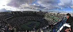 Das Stadium 1, der Hauptplatz des Indian Wells Tennis Garden, Austragungsort der BNP Paribas Open