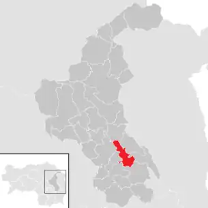 Lage der Gemeinde Ilztal im Bezirk Weiz (anklickbare Karte)