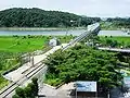 Die Zugbrücke über den Fluss Imjin bei Paju