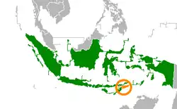 Lage von Indonesien und Osttimor