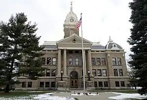 Ingham County Courthouse in Mason, gelistet im NRHP Nr. 71000397