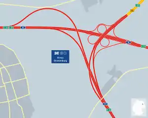 Übersichtskarte AutobahndreieckKreuz Oranienburg