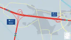 Übersichtskarte Autobahnkreuz Dortmund-Nordwest