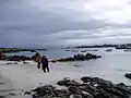 Der Strand in der Nähe der Fähranlegestelle