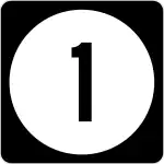 Straßenschild der Iowa Highway 1