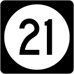 Straßenschild der Iowa Highway 21