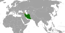 Lage von Iran und Armenien