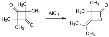 Isomerisierung von Tetramethyl-1,3-cyclobutandion zum Dimethylketendimer