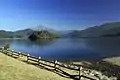 Der Lago Panguipulli mit dem Vulkan Mocho-Choshuenco