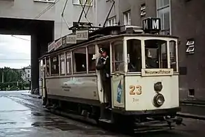 Triebwagen 23 der Straßenbahn in Linz (1902)