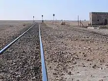 Bahnhof Anese – an dem von der Phosphatbahn genutzten Teil der Hedschasbahn