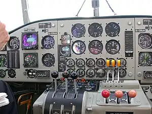 Lufthansa Ju 52/3m D-AQUI:  Cockpit-Ansicht