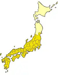 Die japanischen Provinzen im Jahr 701