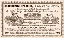 Puch erste offizielle Fahrradherstellung