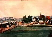 Aquarell von Albrecht Dürer: Johannisfriedhof in Nürnberg