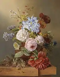 Blumenstillleben, Öl auf Leinwand, 48,5 × 39 cm