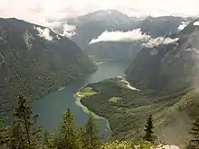 Königssee und Halbinsel Hirschau mit St. Bartholomä