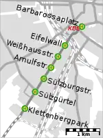 Vorgebirgsbahn auf Kölner Stadtgebiet