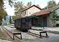 Güterwagen im Bahnhof Kalavrita