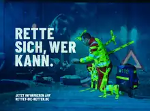 Motiv der bundesweiten Kampagne „Rettet die Retter“.