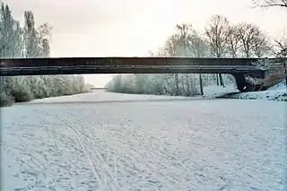 Vereister Kanal in Burghausen