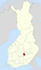 Lage von Kangasniemi in Finnland