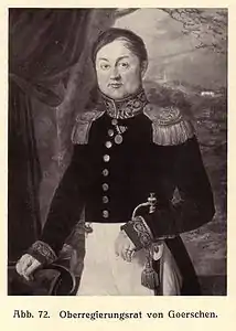 Karl Heinrich von Görschen, Gemälde von Johann Baptist Joseph Bastiné, Stammvater des Aachener Zweigs