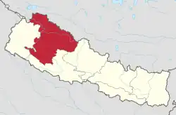 Lage der Provinz Karnali innerhalb Nepals