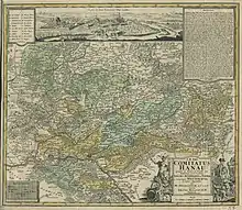 Karte Hanau von 1728.