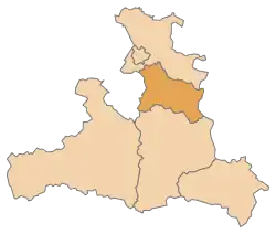 Lage des Bezirkes Hallein innerhalb Salzburgs