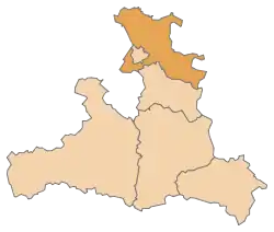 Lage des Bezirkes Salzburg-Umgebung innerhalb Salzburgs