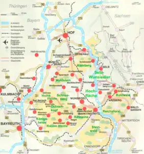 Lage der Nassen Heide im Fichtelgebirge